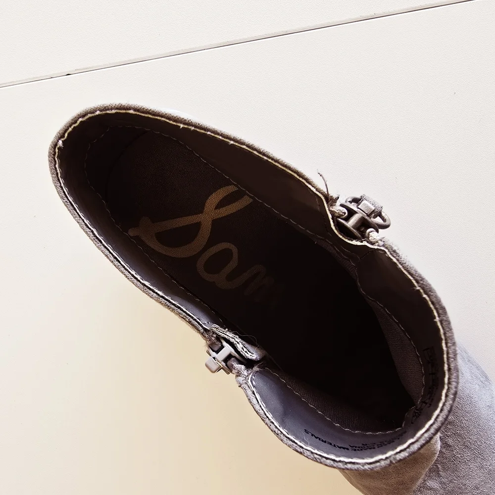 NEW! Sam Eldemen Ankle Booties with Suede Finish